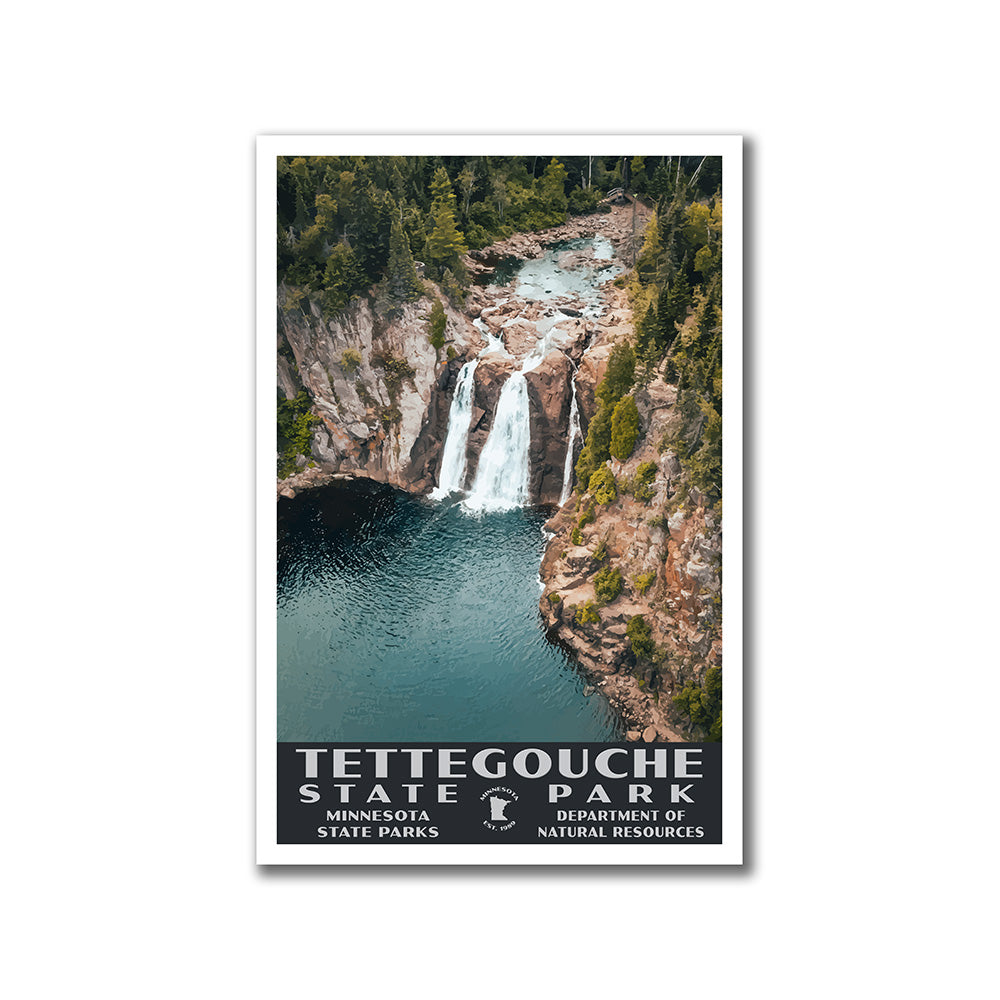 Tettegouche State Park Poster-WPA (Baptism River Falls)