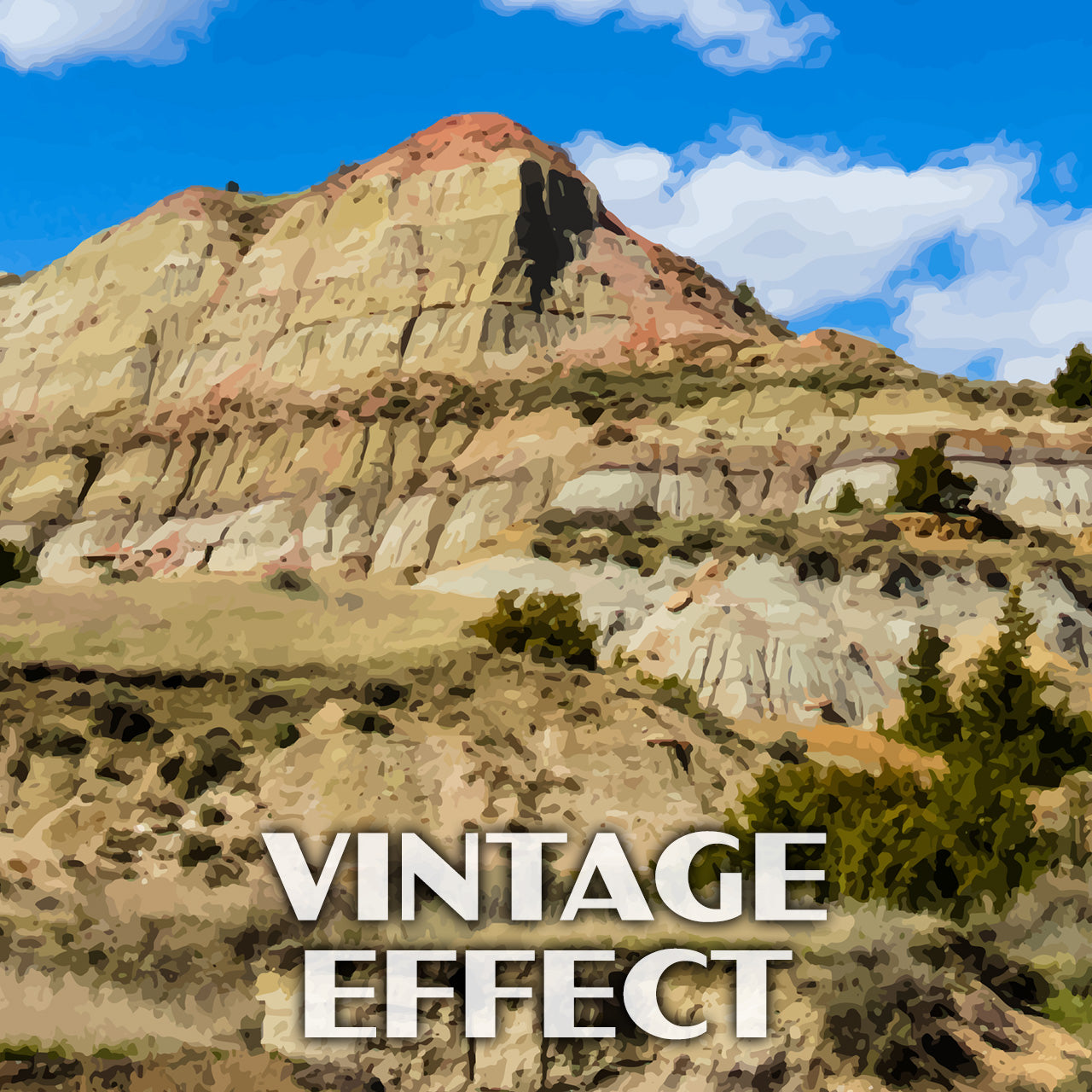 Theodore Roosevelt National Park Poster-WPA (Mesa View)