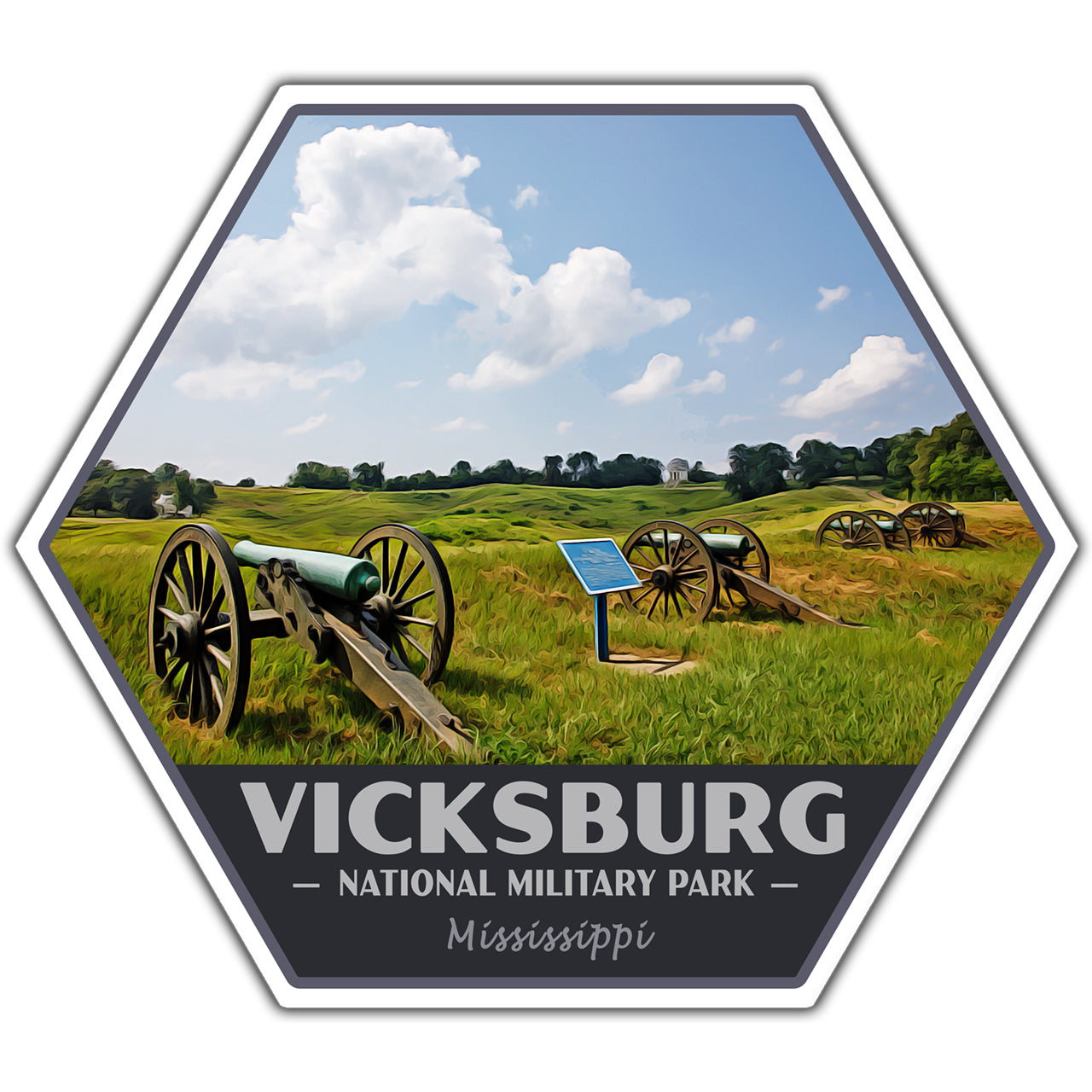 Vicksburg national military park sticker