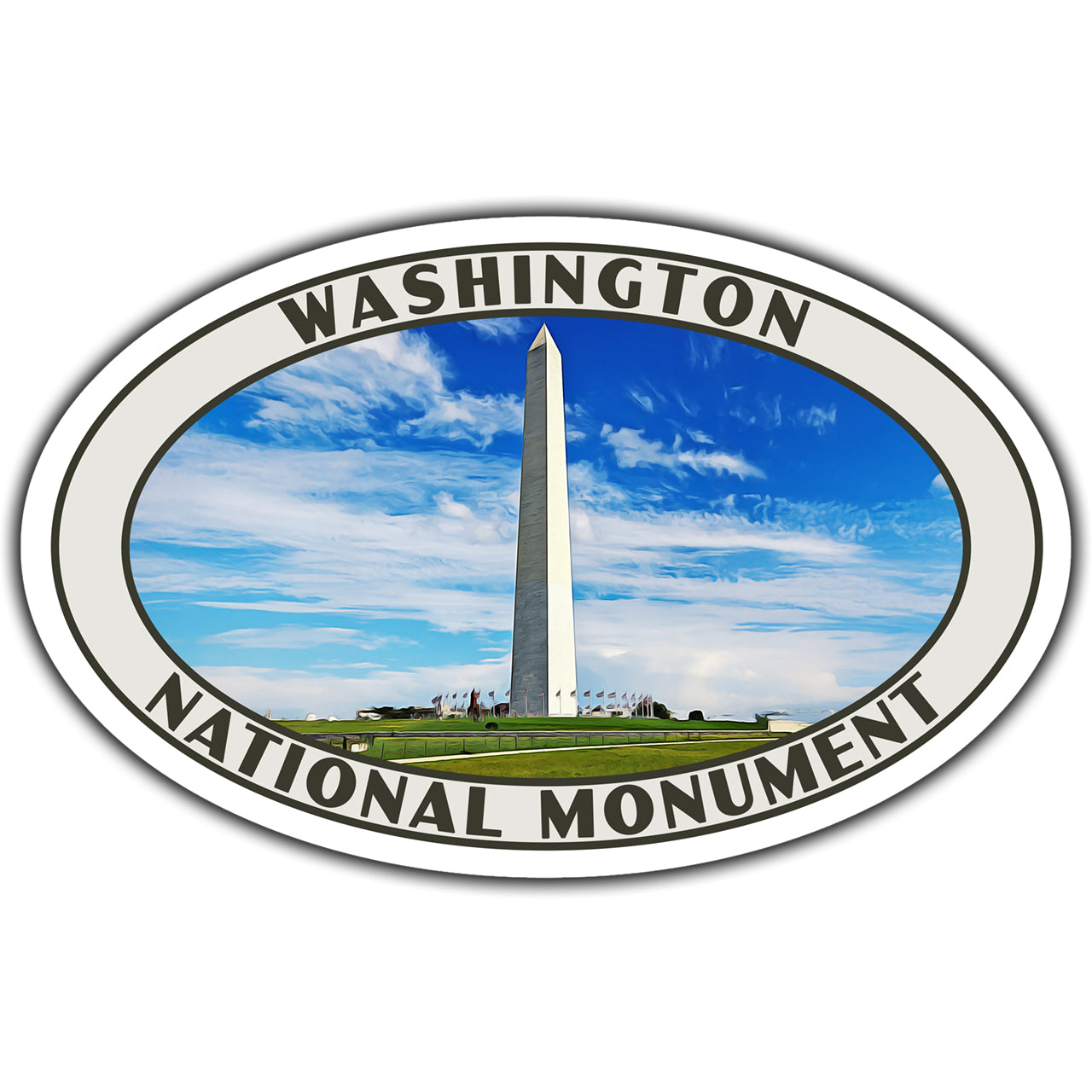Washington national monument sticker