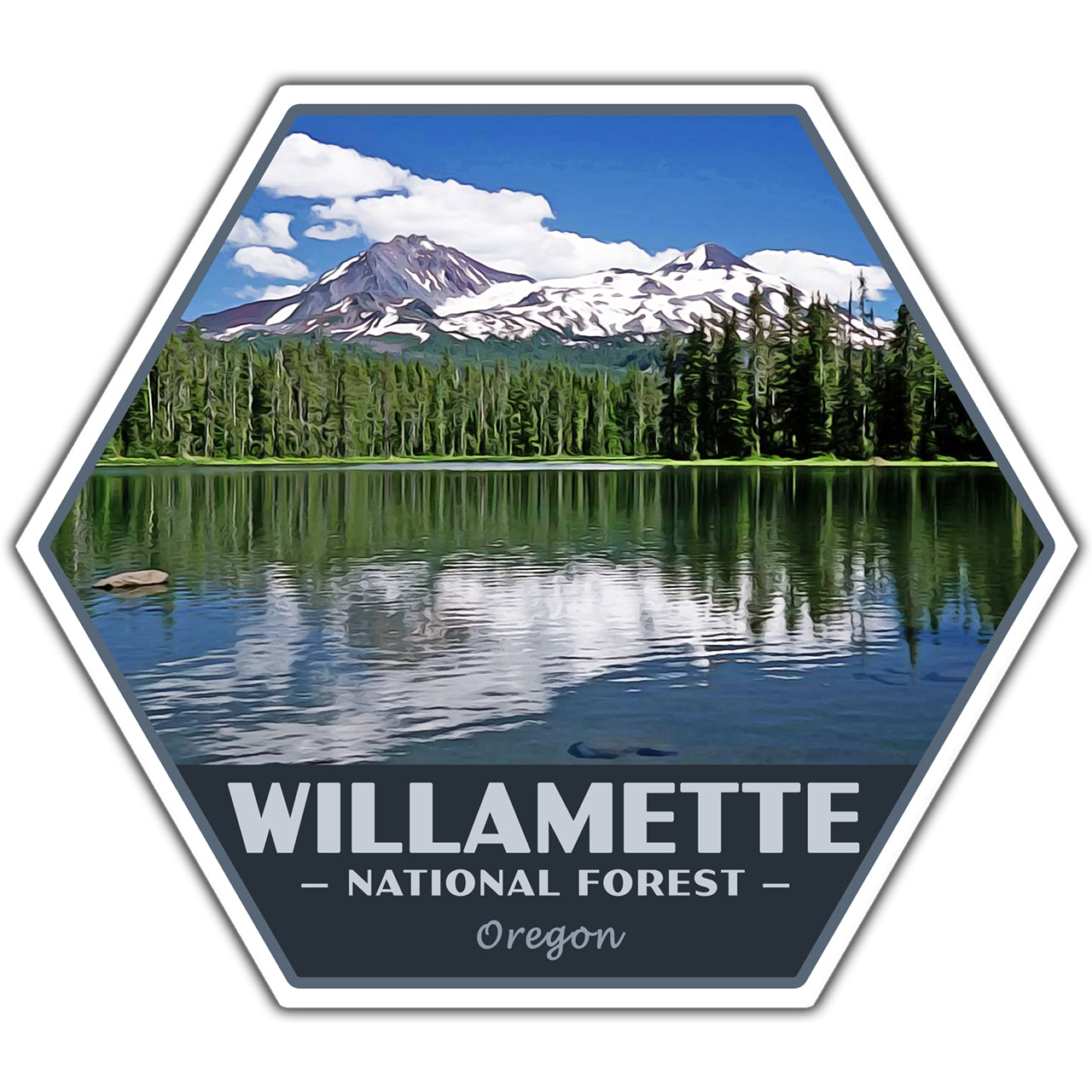 Willamette national forest sticker