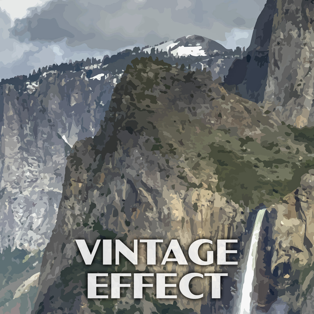 Yosemite National Park Poster-WPA (Yosemite Falls and Half Dome)