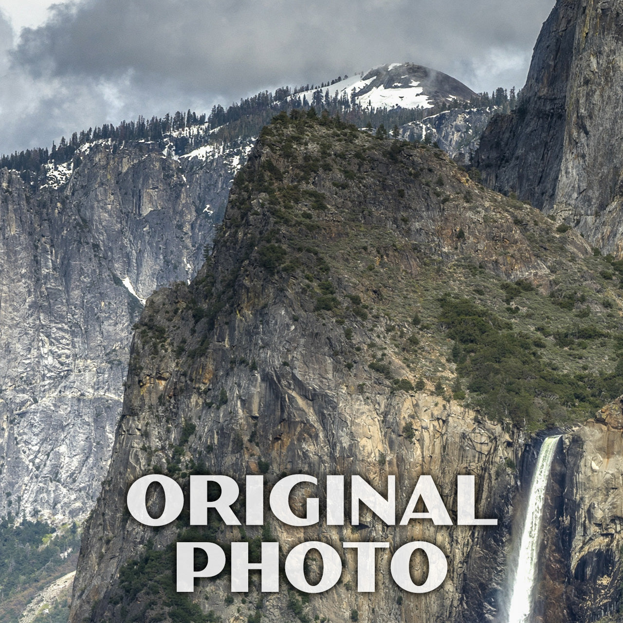 Yosemite National Park Poster-WPA (Yosemite Falls and Half Dome)