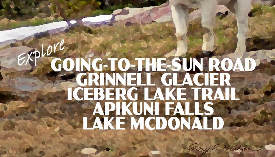 Glacier National Park Poster-Bearhat Mountain