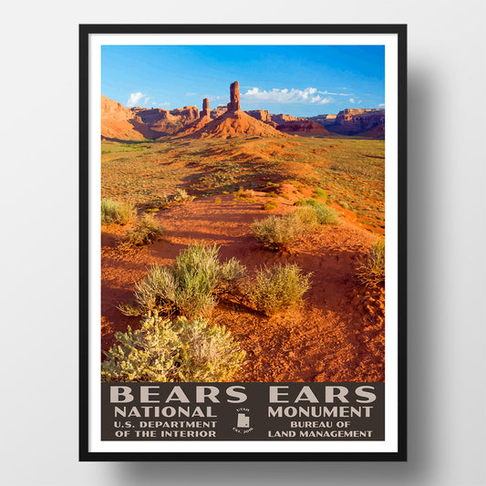 Bears Ears National Monument Poster-WPA (Valley of the Gods)