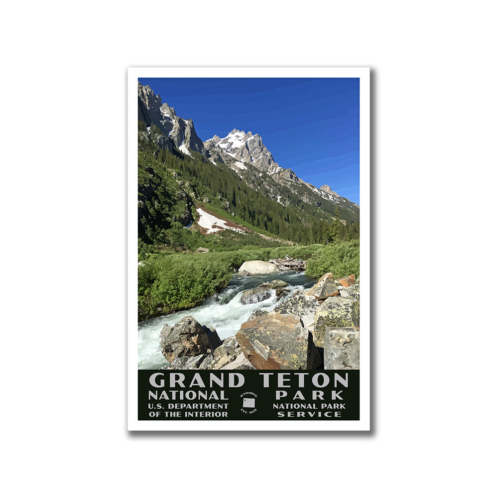 Grand Teton National Park Poster (WPA), Cascade Canyon