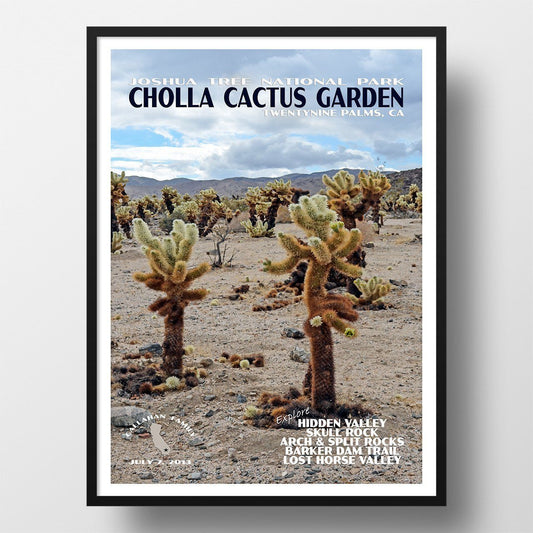 Joshua Tree National Park Poster-Cholla Cactus Garden (Personalized)