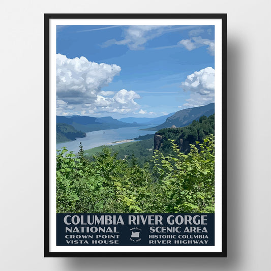 Columbia River National Scenic Area Poster-WPA (Columbia River Gorge)