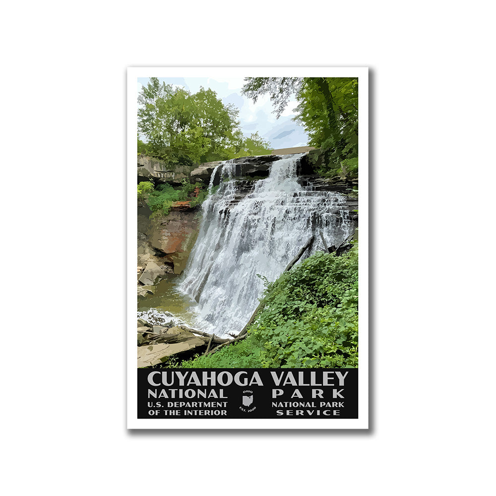 Cuyahoga Valley National Park Poster-WPA (Brandywine Falls2)