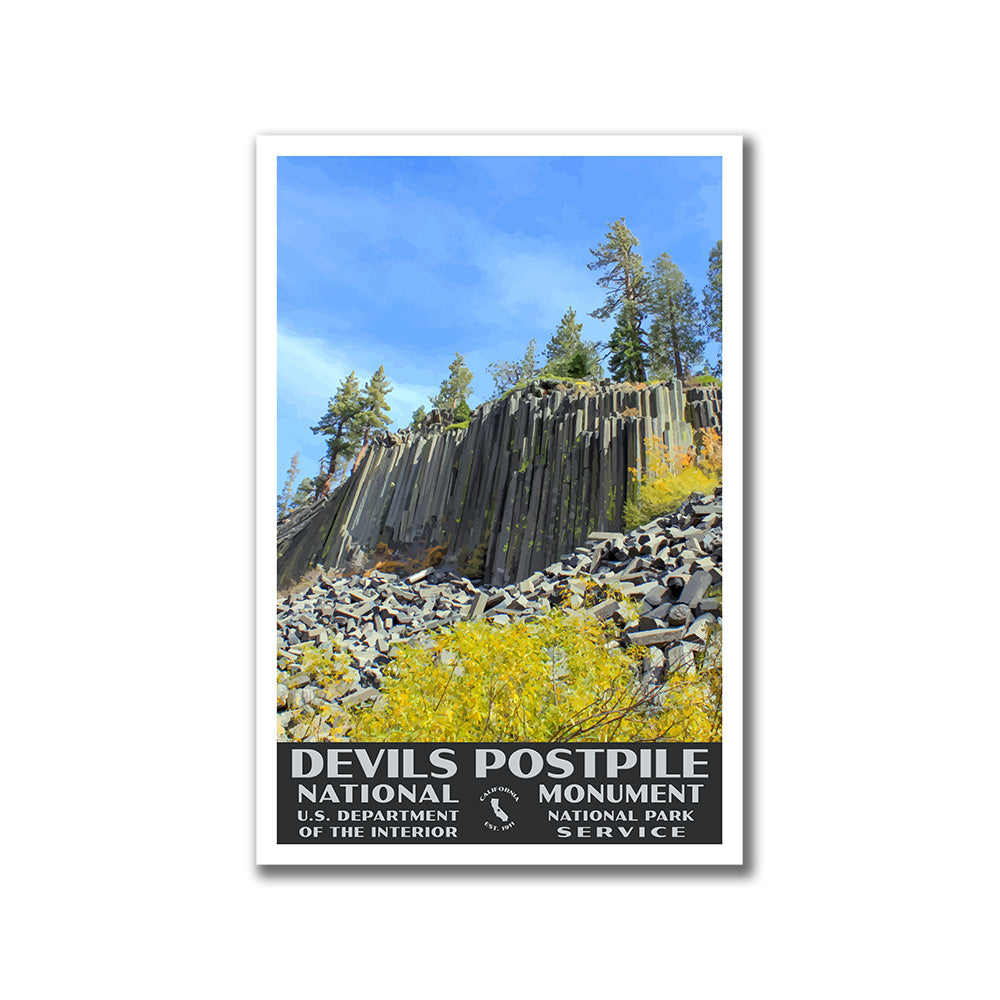 Devils Postpile National Monument Poster-WPA (Devils Postpile)