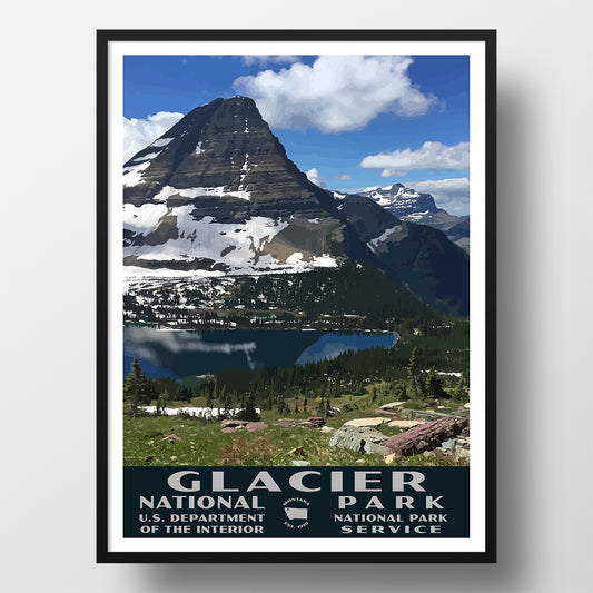 Glacier National Park Poster Hidden Lake