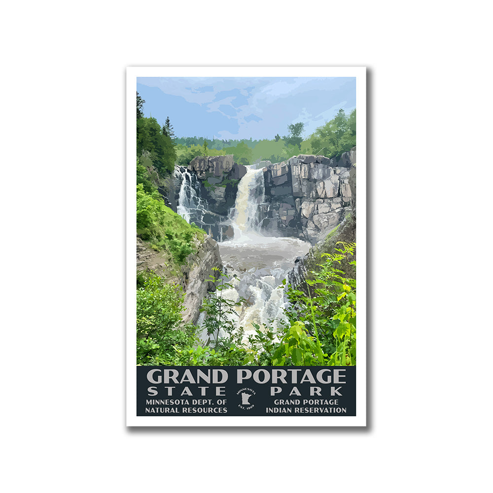Grand Portage State Park Poster - WPA (Pigeon River High Falls)