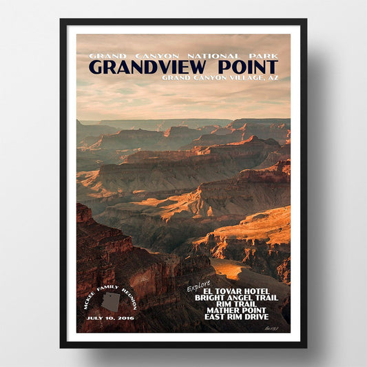 Grand Canyon National Park Poster-Grandview Point (Personalized)