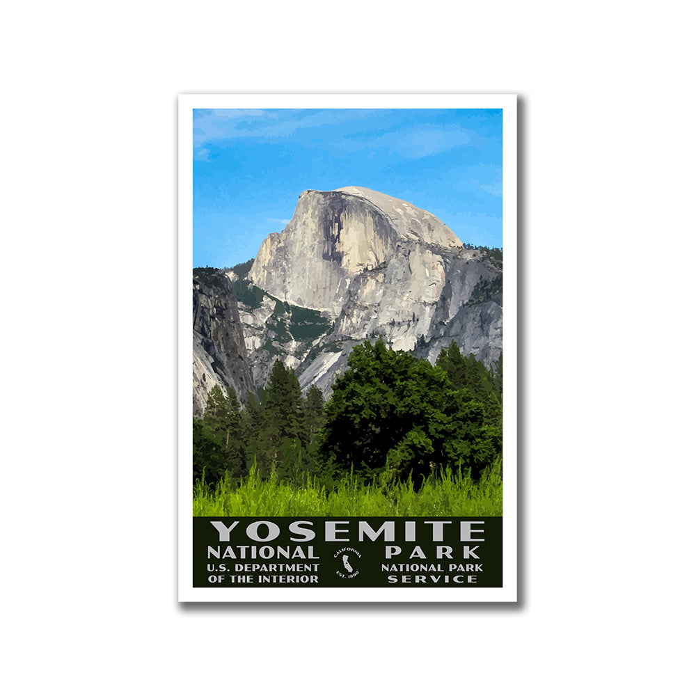 Yosemite Naitonal Park Poster Half Dome