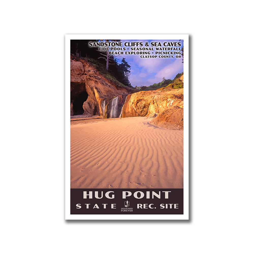 Hug Point State Recreation Area Poster - WPA (Caves) - OPF