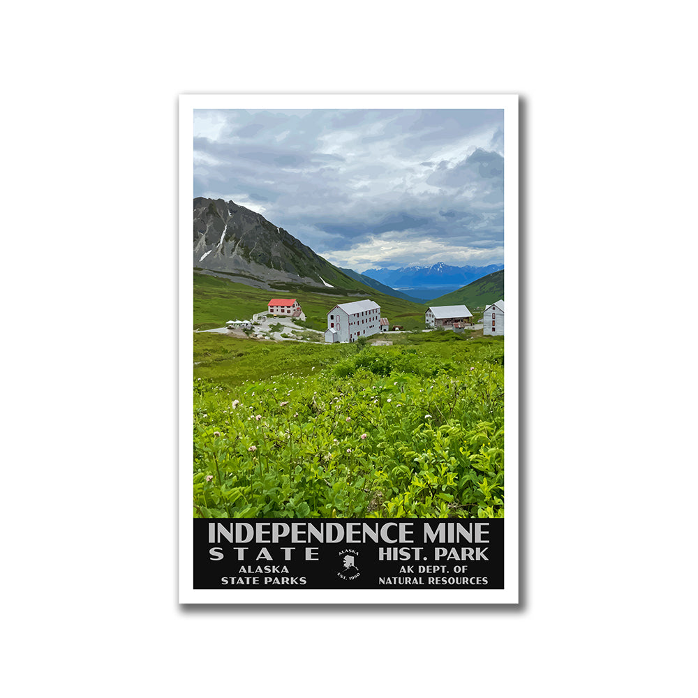 Indpendence Mine State Historical Park Poster-WPA (Independence Mine) (Alaska State)