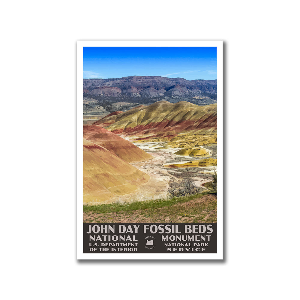 John Day Fossil Beds National Monument Poster-WPA (Painted Hills)