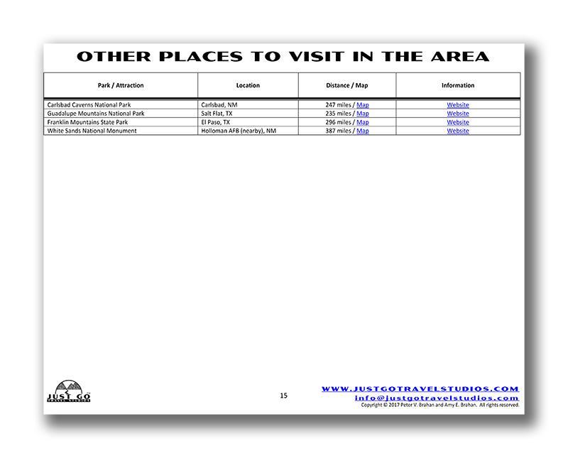 Big Bend National Park Itinerary (Digital Download)