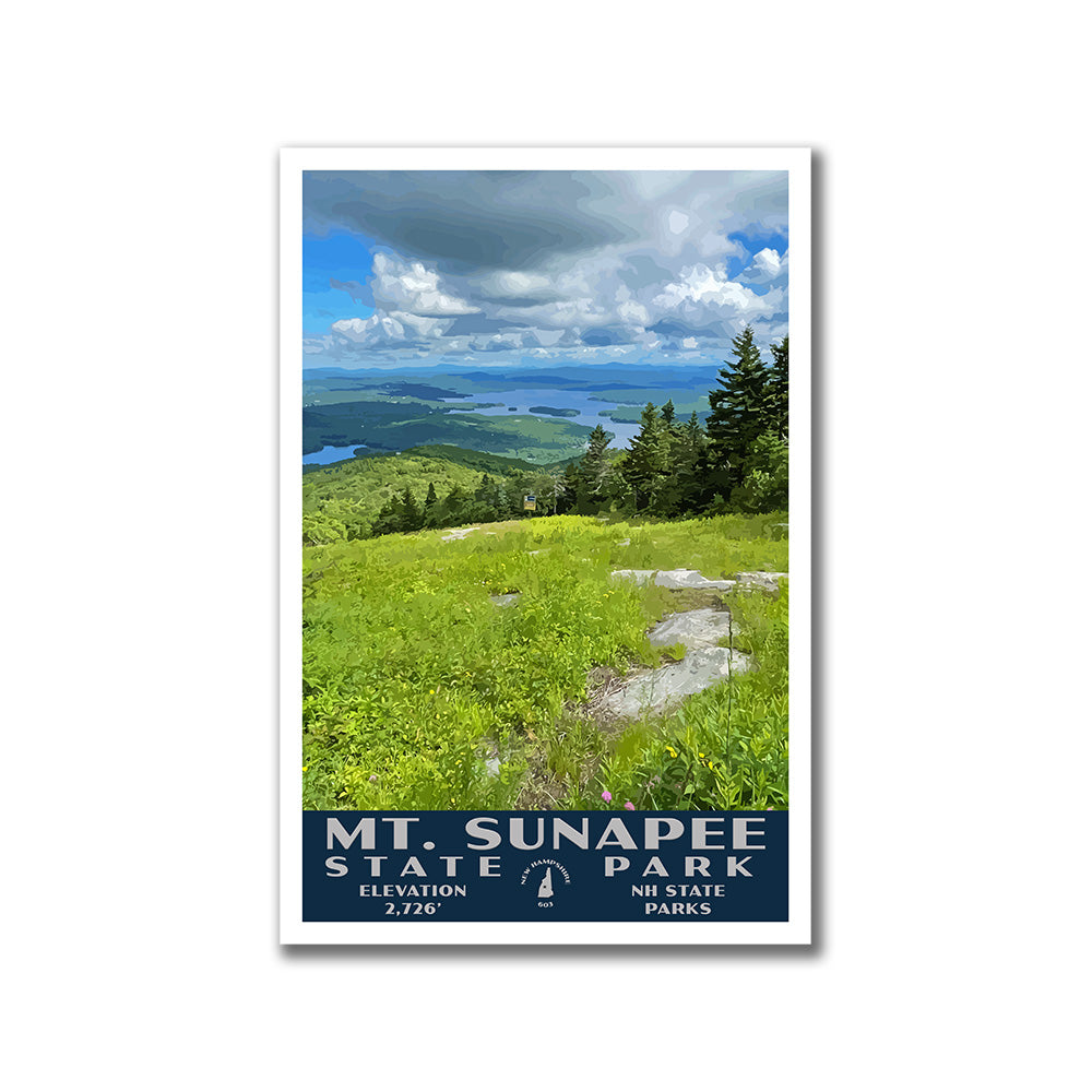 Mount Sunapee State Park Poster - WPA (Mountain View) (New Hampshire State)