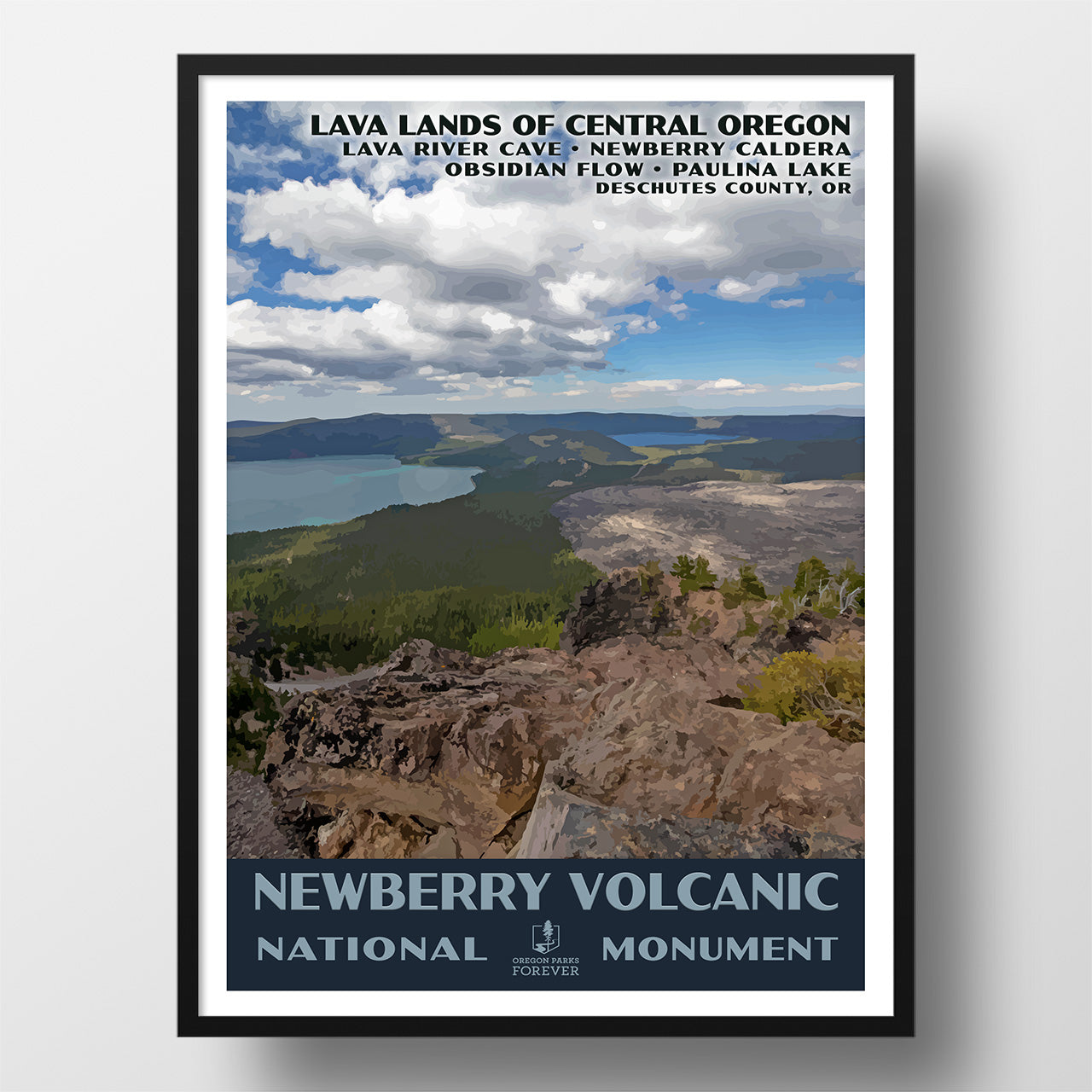 Newberry Volcanic National Monument Poster - WPA (Paulina Peak) - OPF
