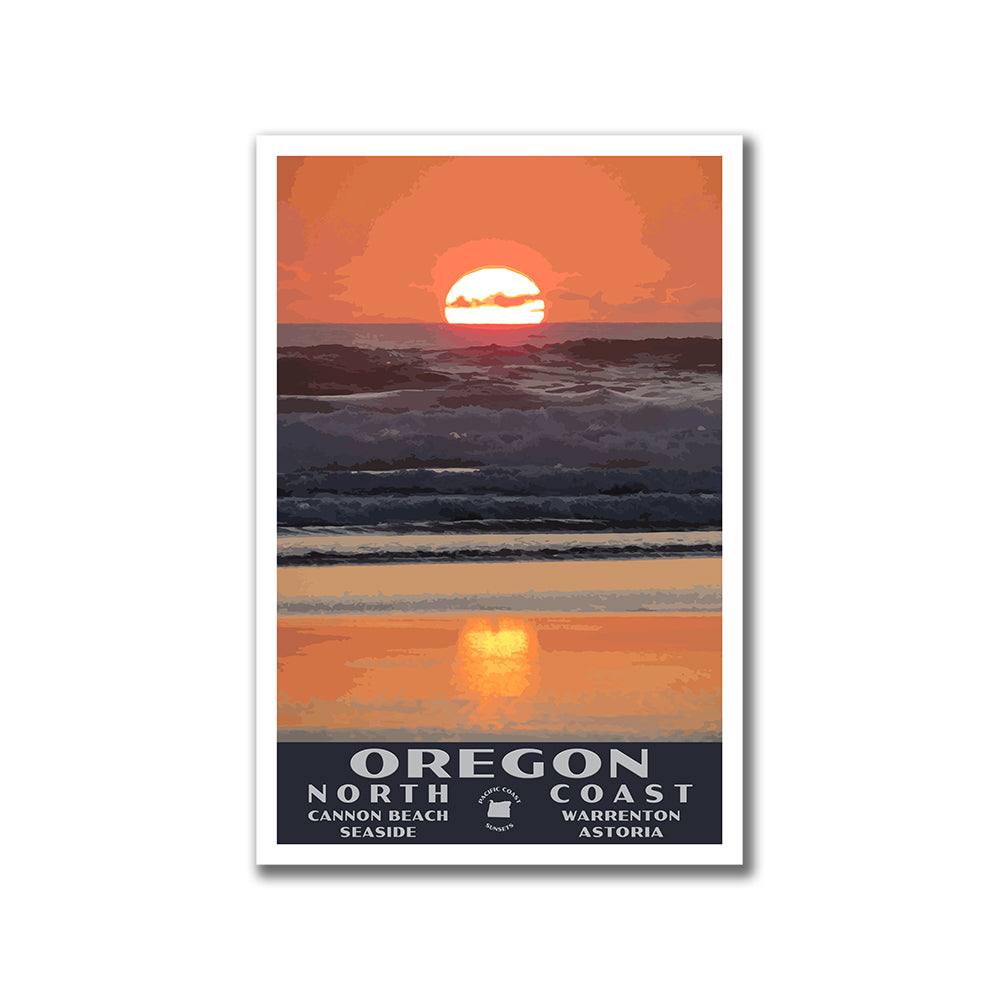 Oregon Coast Sunset Poster