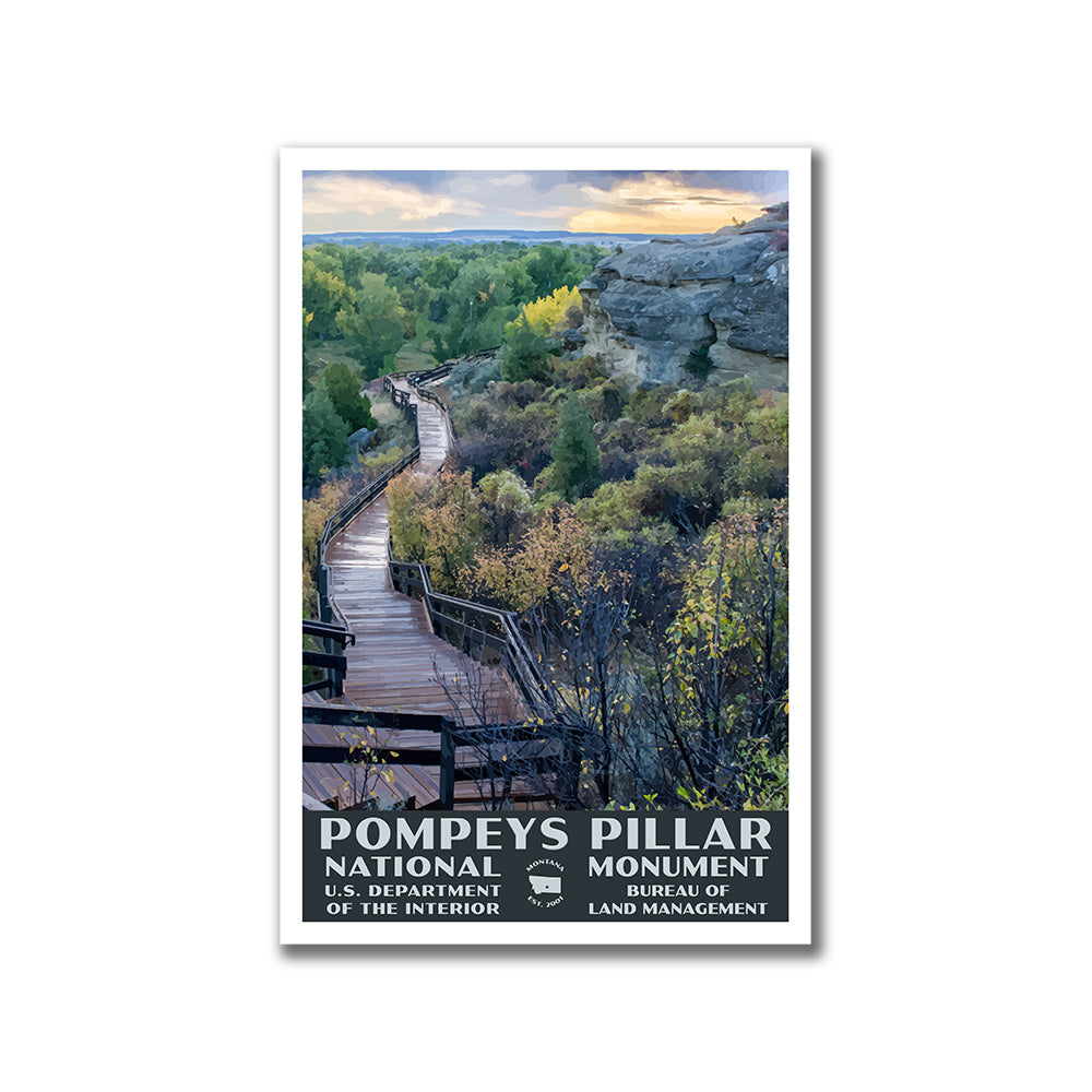 Pompeys Pillar National Monument Poster-WPA (Walkway)