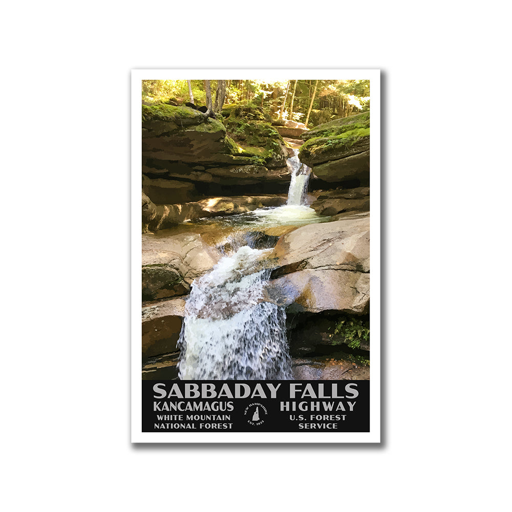 Sabbaday Falls Poster - WPA (Sabbaday Falls) (New Hamsphire State)
