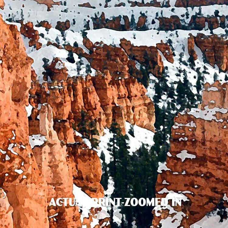Bryce Canyon National Park Poster-Sunset Point in Winter (Personalized)