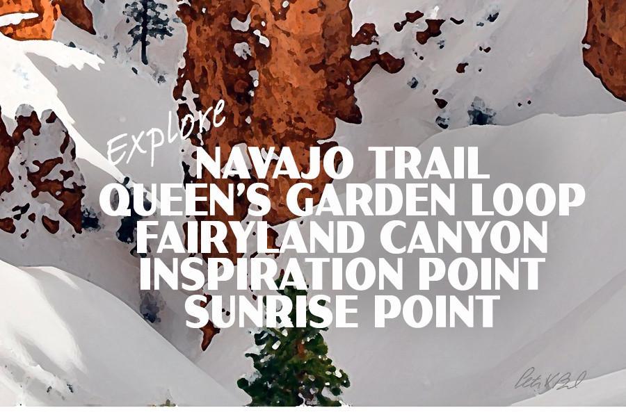 Bryce Canyon National Park Poster-Sunset Point in Winter