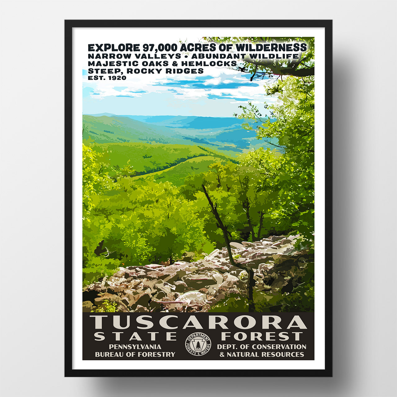 Tuscarora State Forest Poster - WPA (Scenic Vista) - PPFF