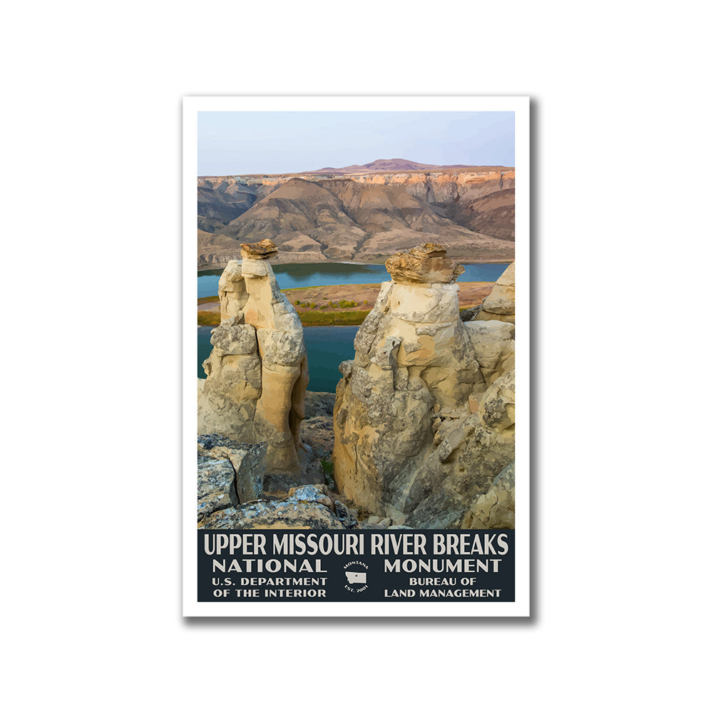 Upper Missouri River Breaks National Monument Poster-WPA (Viewpoint)