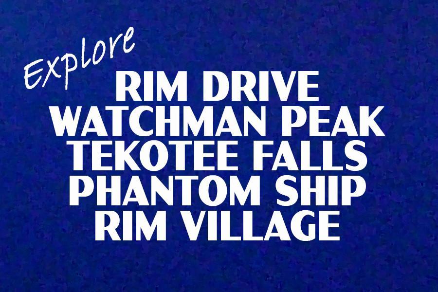 Crater Lake National Park Poster-Wizard Island