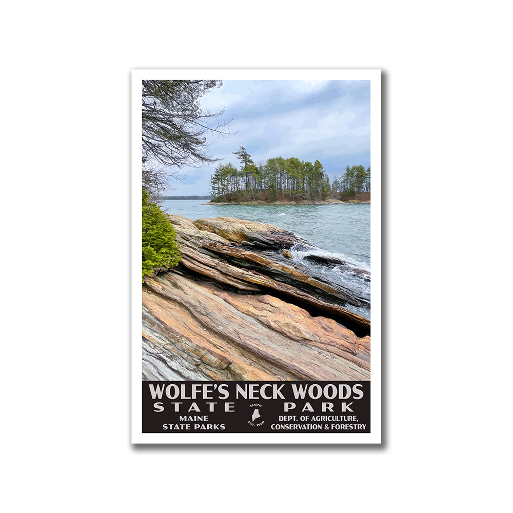 Wolfe's Neck Woods State Park Poster - WPA (Casco Bay)