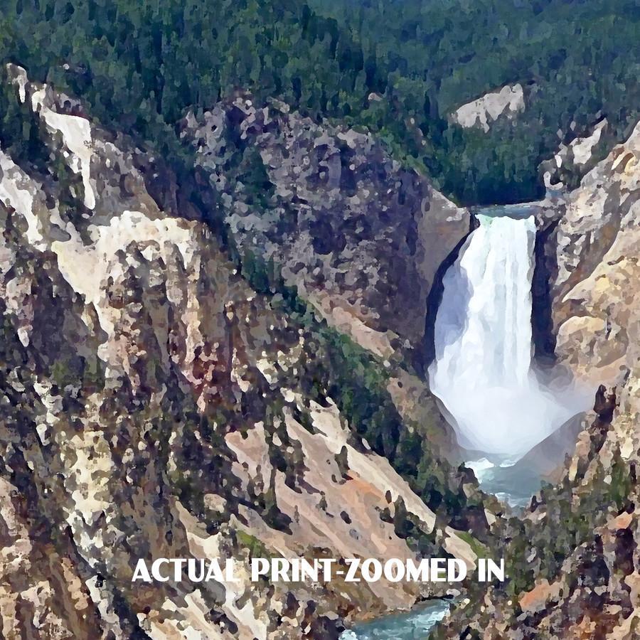 Yellowstone National Park Poster-Yellowstone Falls