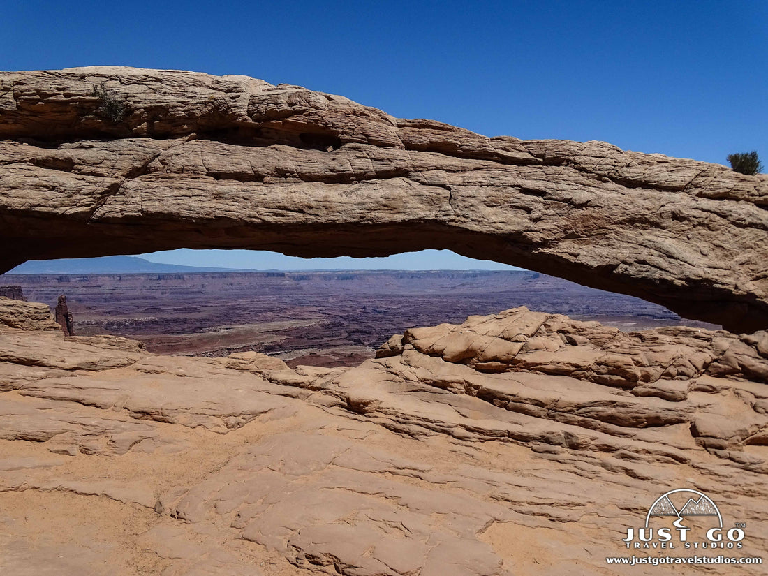 hiking mesa arch trail in Canyonlands National Park