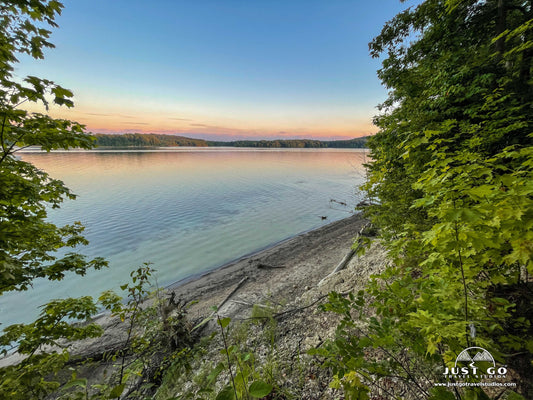 Sunset from the campground at west branch state park in ohio