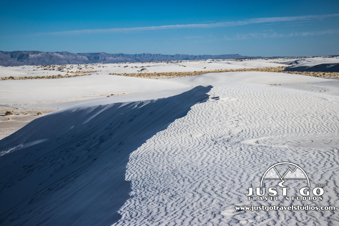 White Sands National Monument sand with shadow