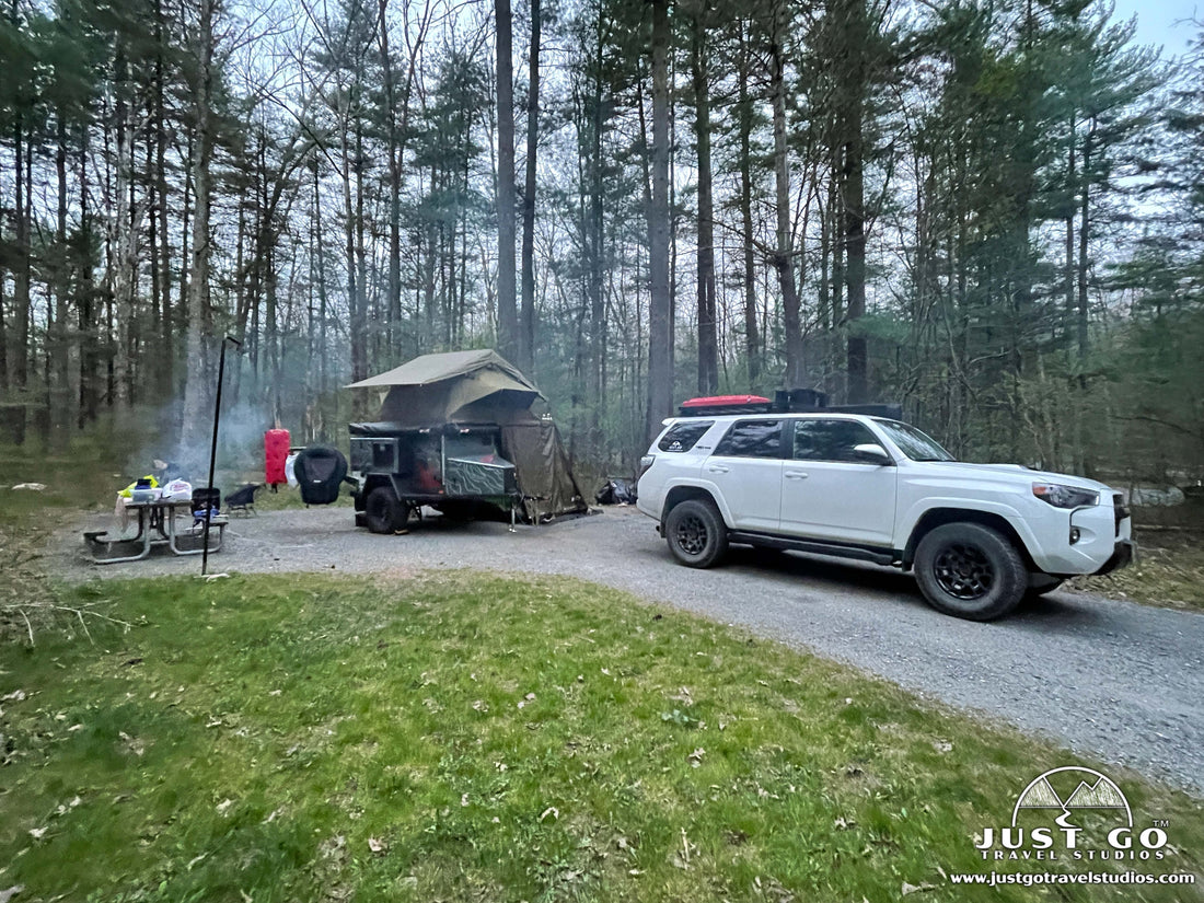 Turtleback Trailer and 4Runner camping at Pine Grove Furnace State Park