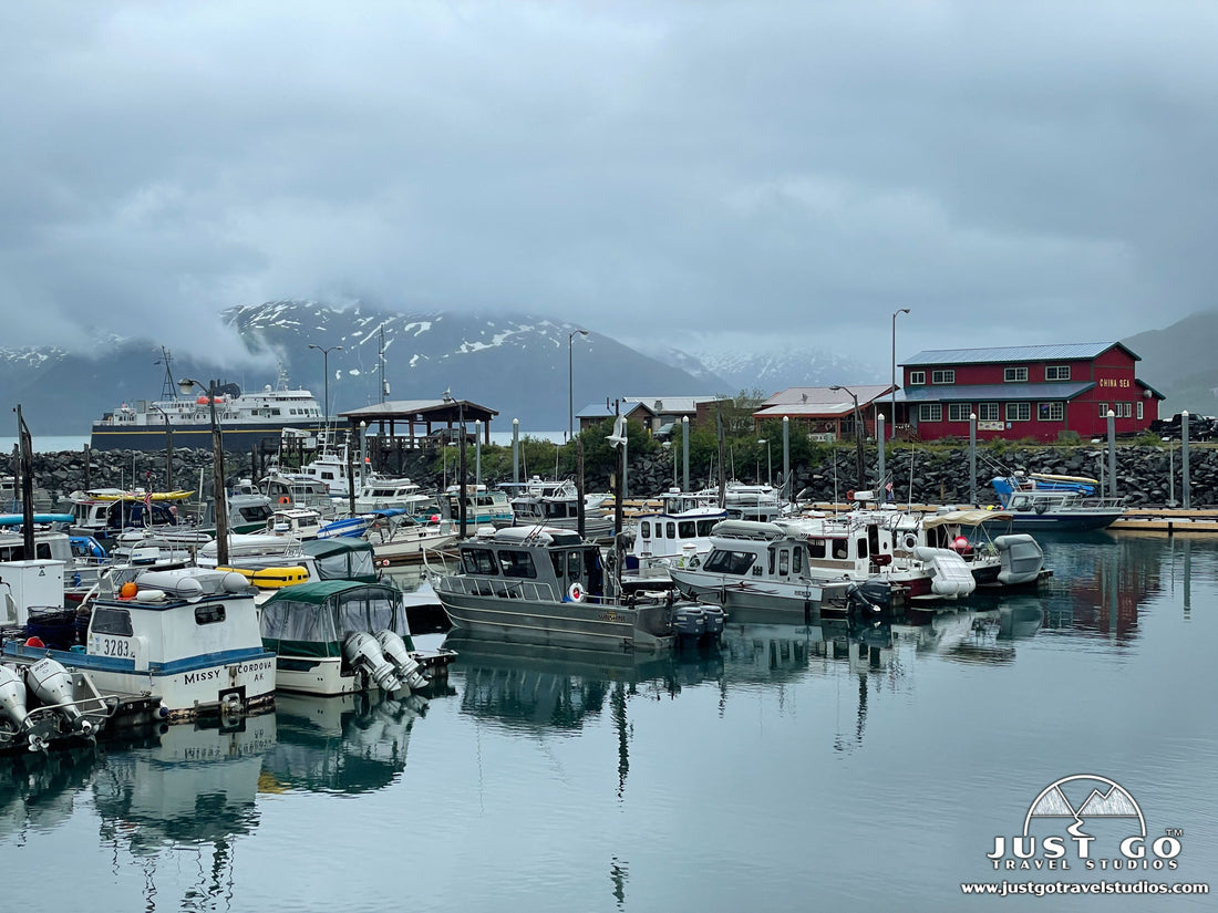 Boats in the harbor in Whittier, Alaska