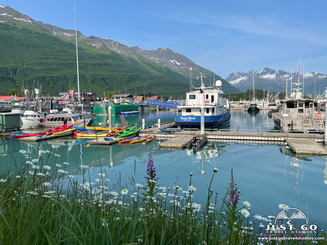 boats in the harbor in Valdez, Alaska