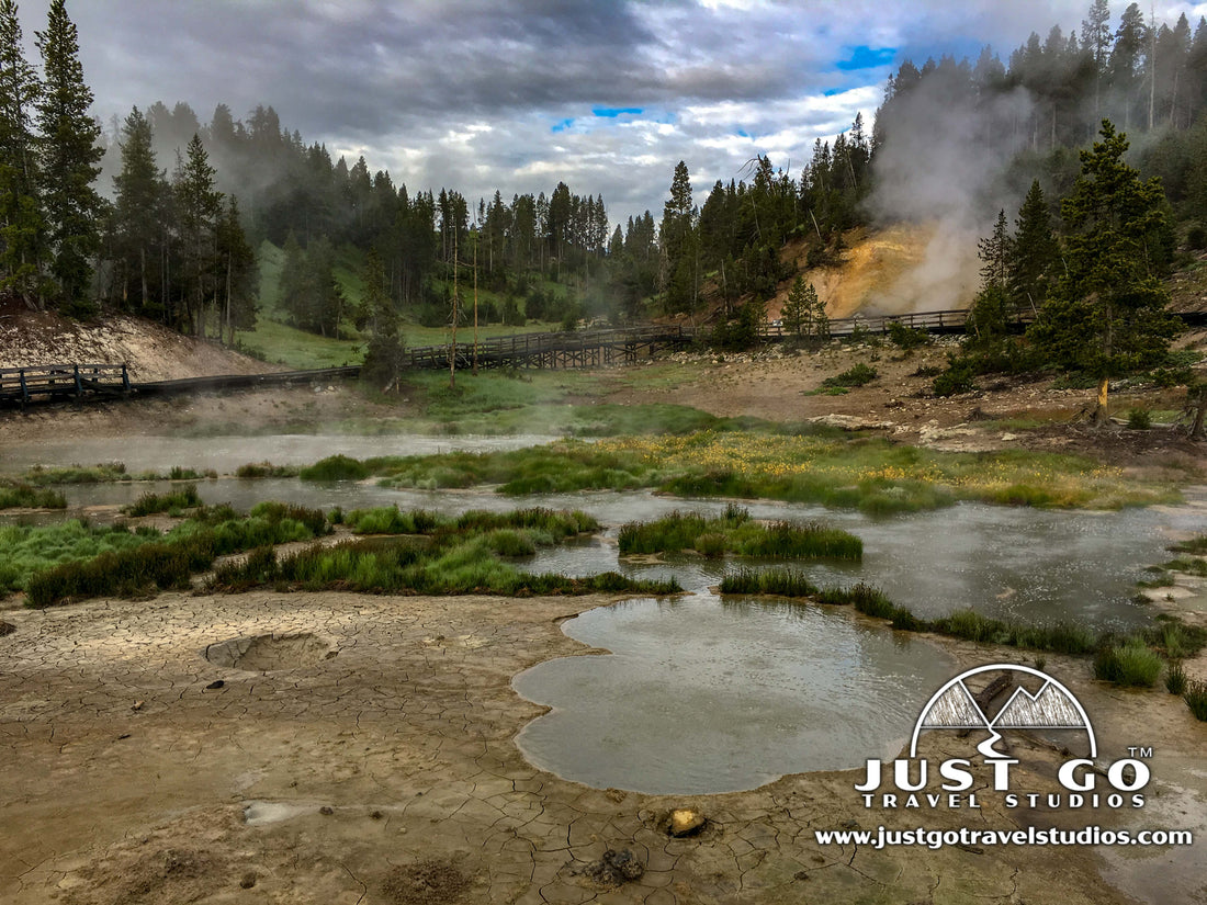 Mud Volcano Boardwalk in Yellowstone National Park