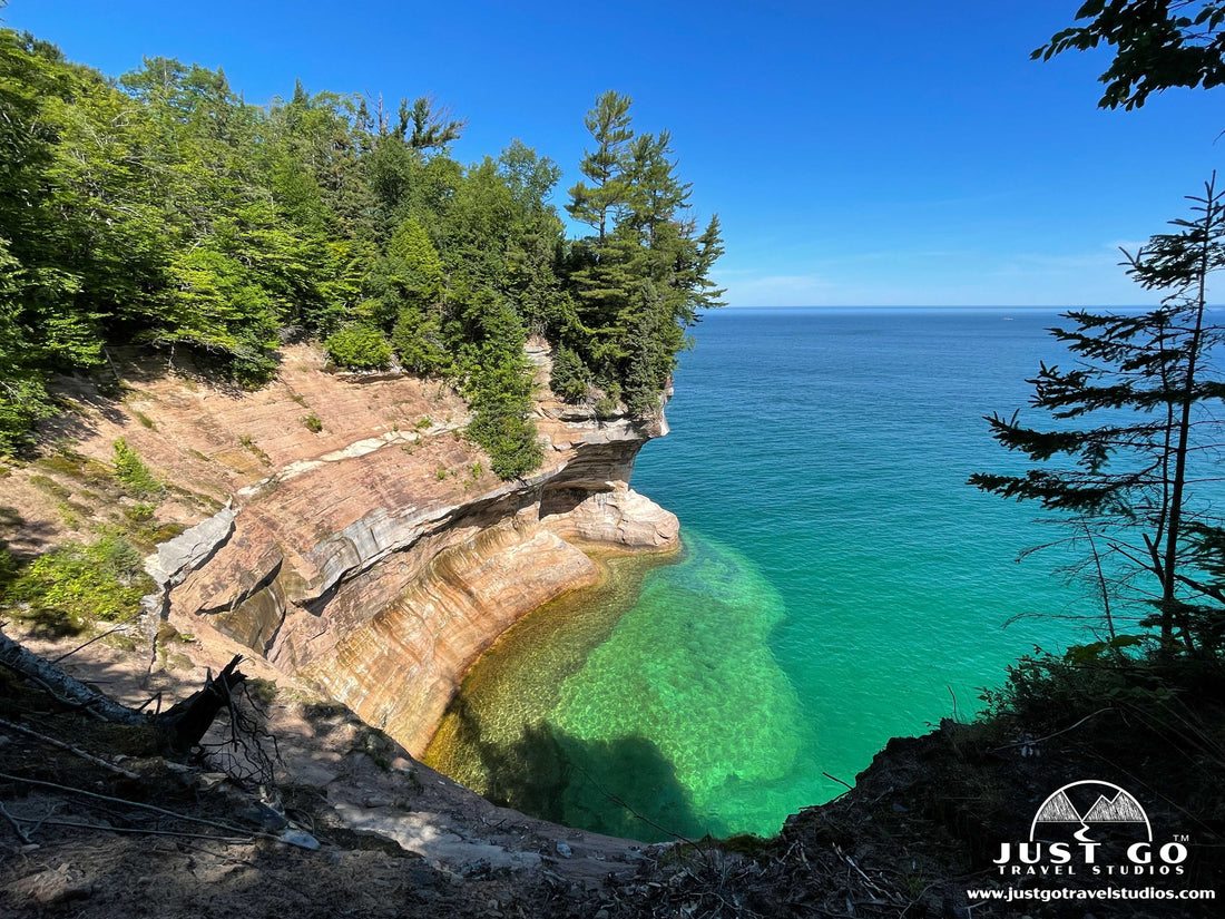 View into Lake Superior in Pictured Rocks National Lakeshore