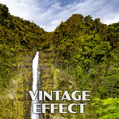 Akaka Falls State Park Poster-WPA (Blue Sky)