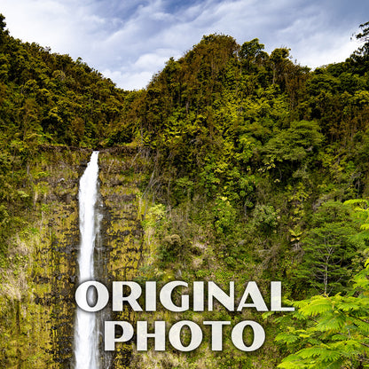 Akaka Falls State Park Poster-WPA (Blue Sky)