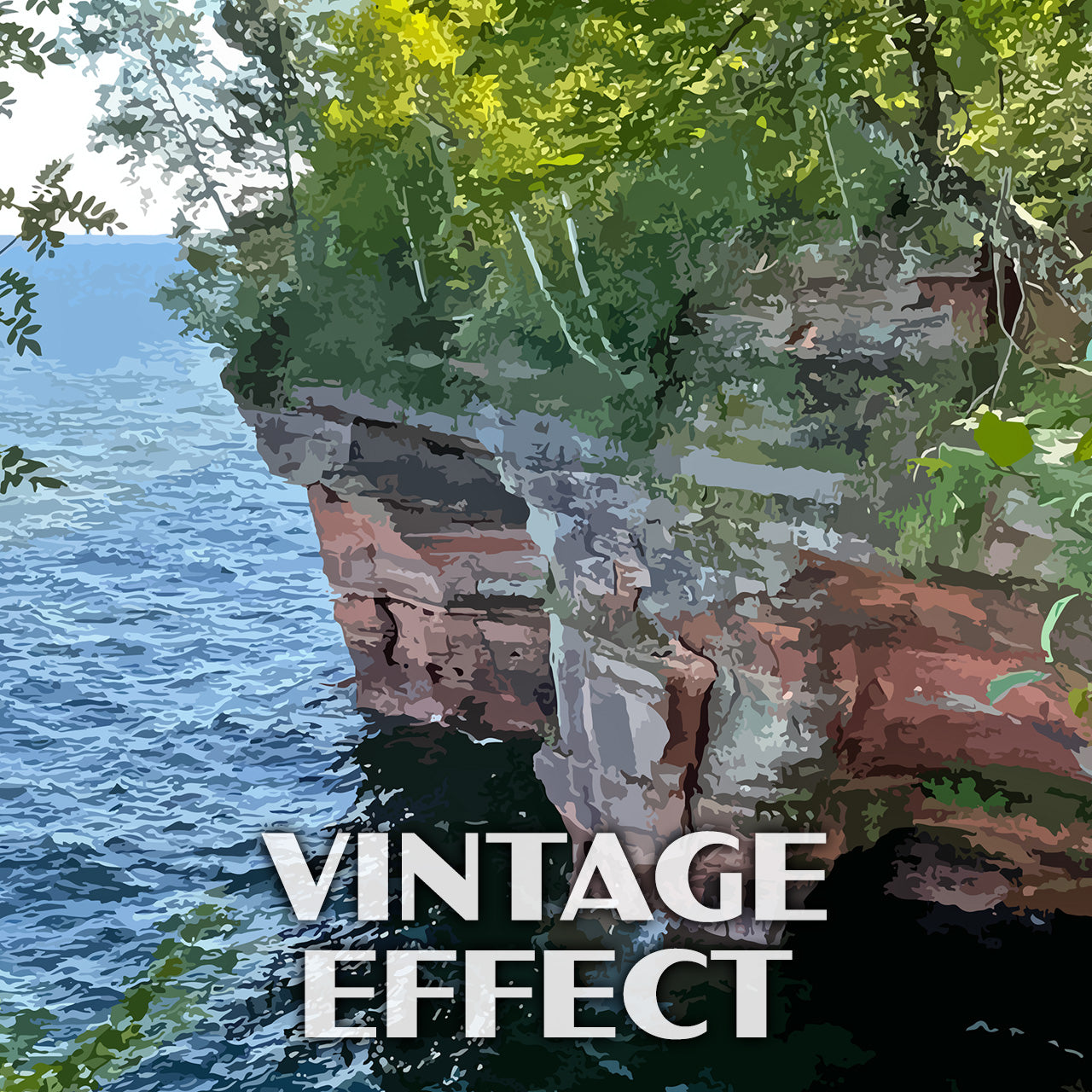 Apostle Islands National Lakeshore Poster-WPA (Sea Caves)