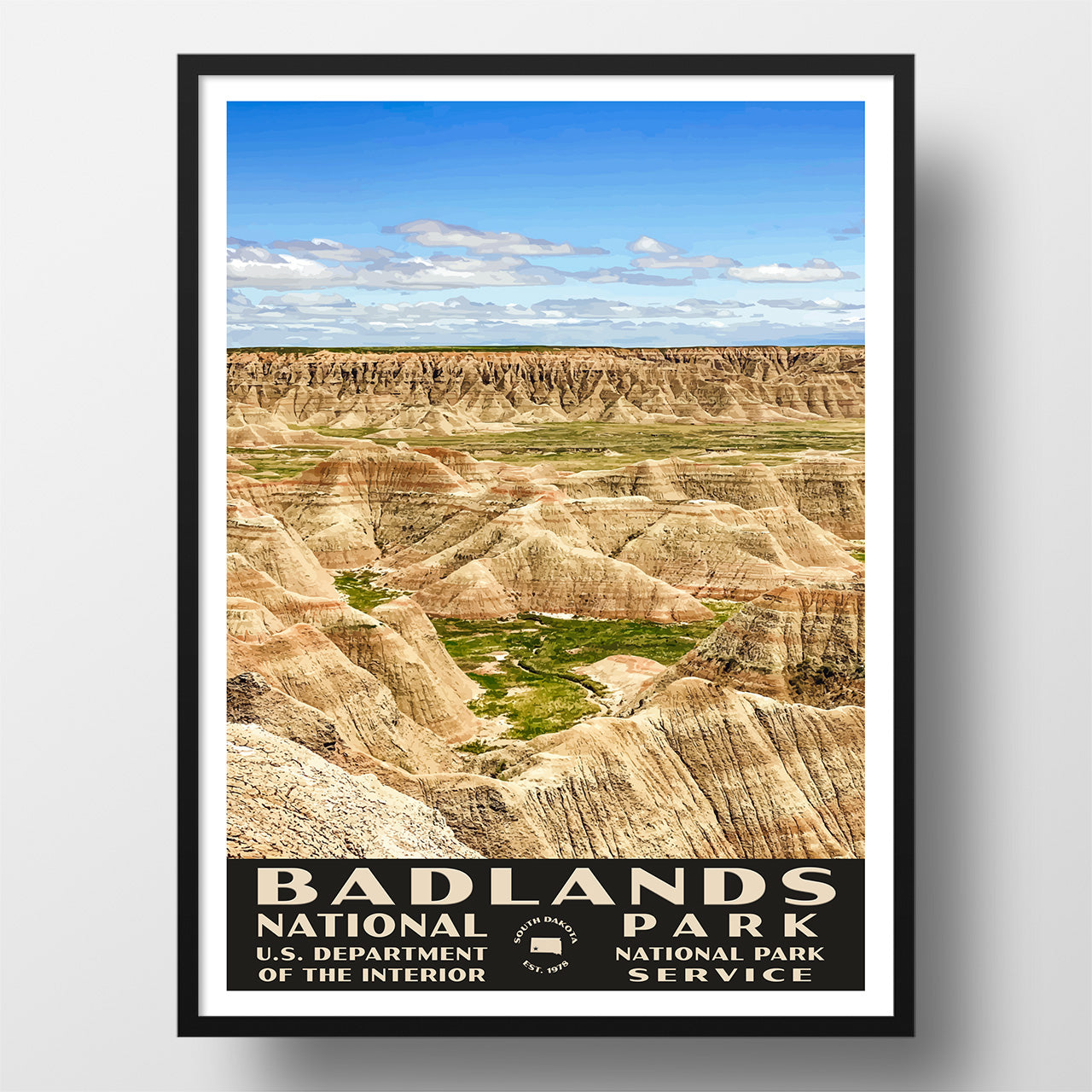 badlands national park poster