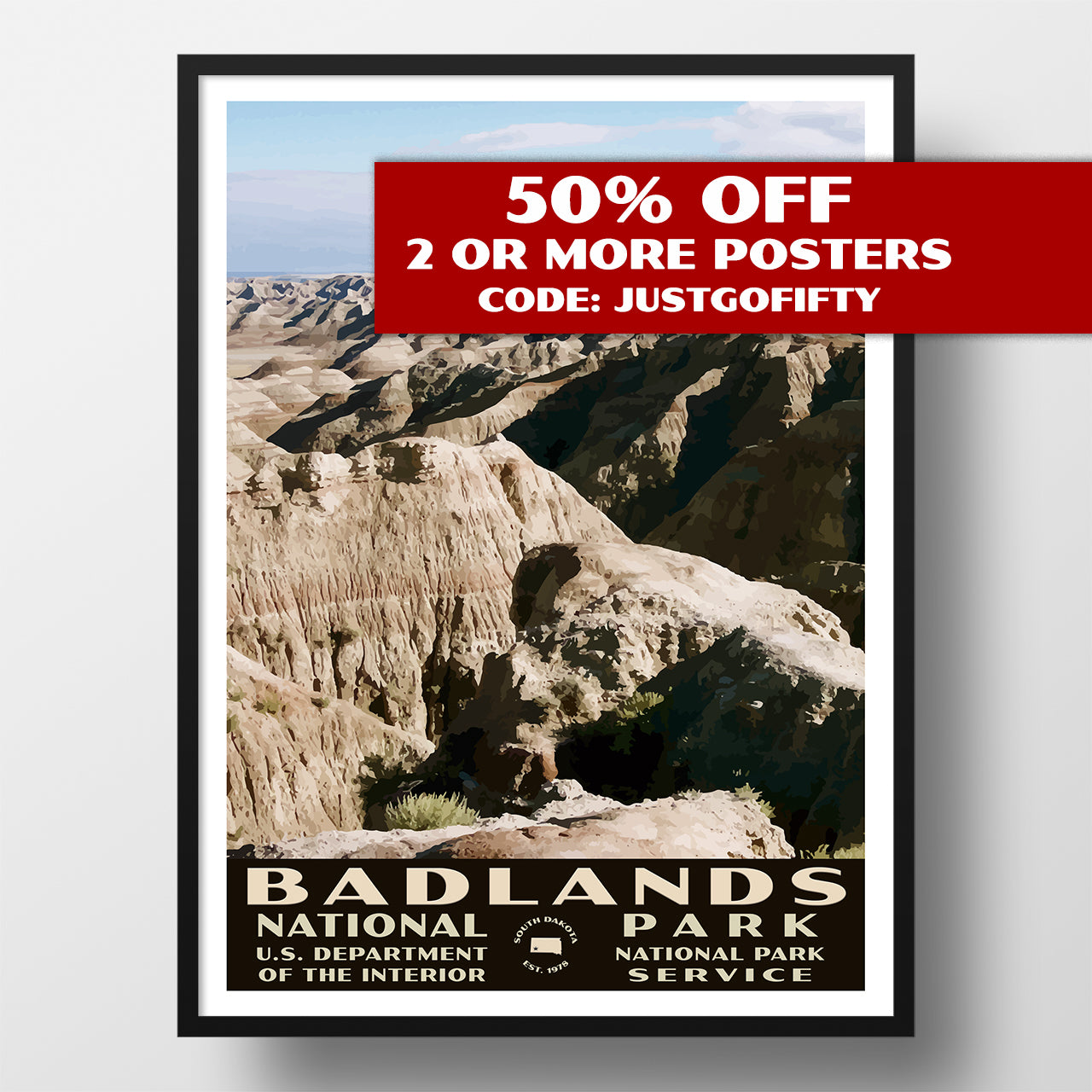 Badlands National Park poster