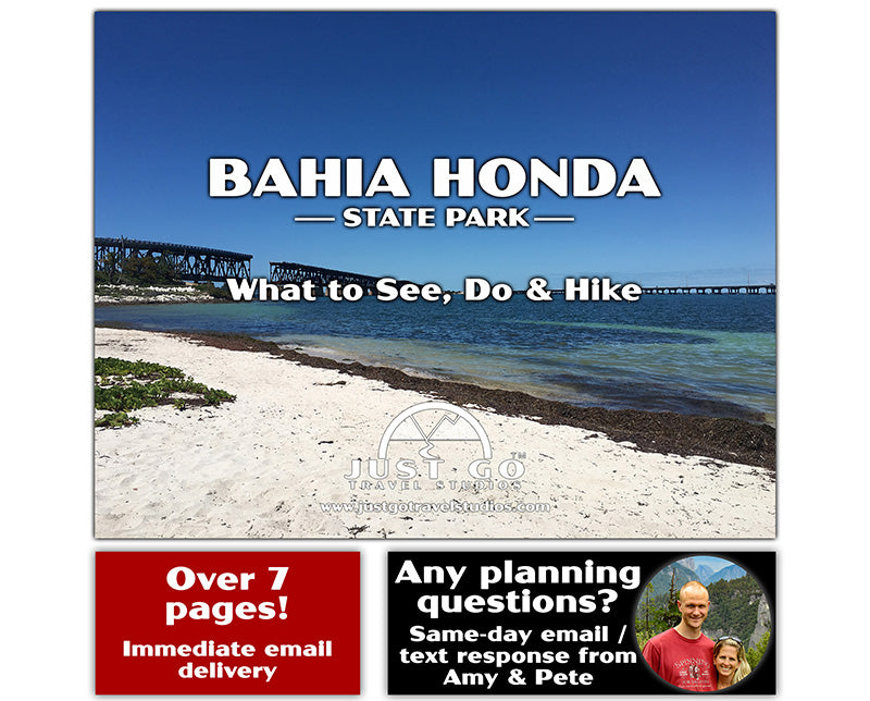 Bahia Honda State Park Itinerary (Digital Download)