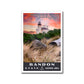 Bandon State Natural Area Poster - WPA (Coquille River Lighthouse at Sunset) - OPF