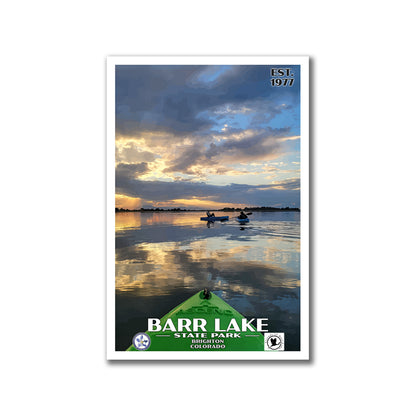 Barr Lake State Park Poster - WPA (Kayakers) - CPF / FOBL